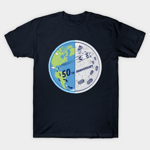 Moon Landing 50th Anniversary Celebration T-Shirt by FunawayHit